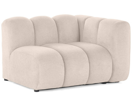 Module d'assise droit en tissu texturé Debbie