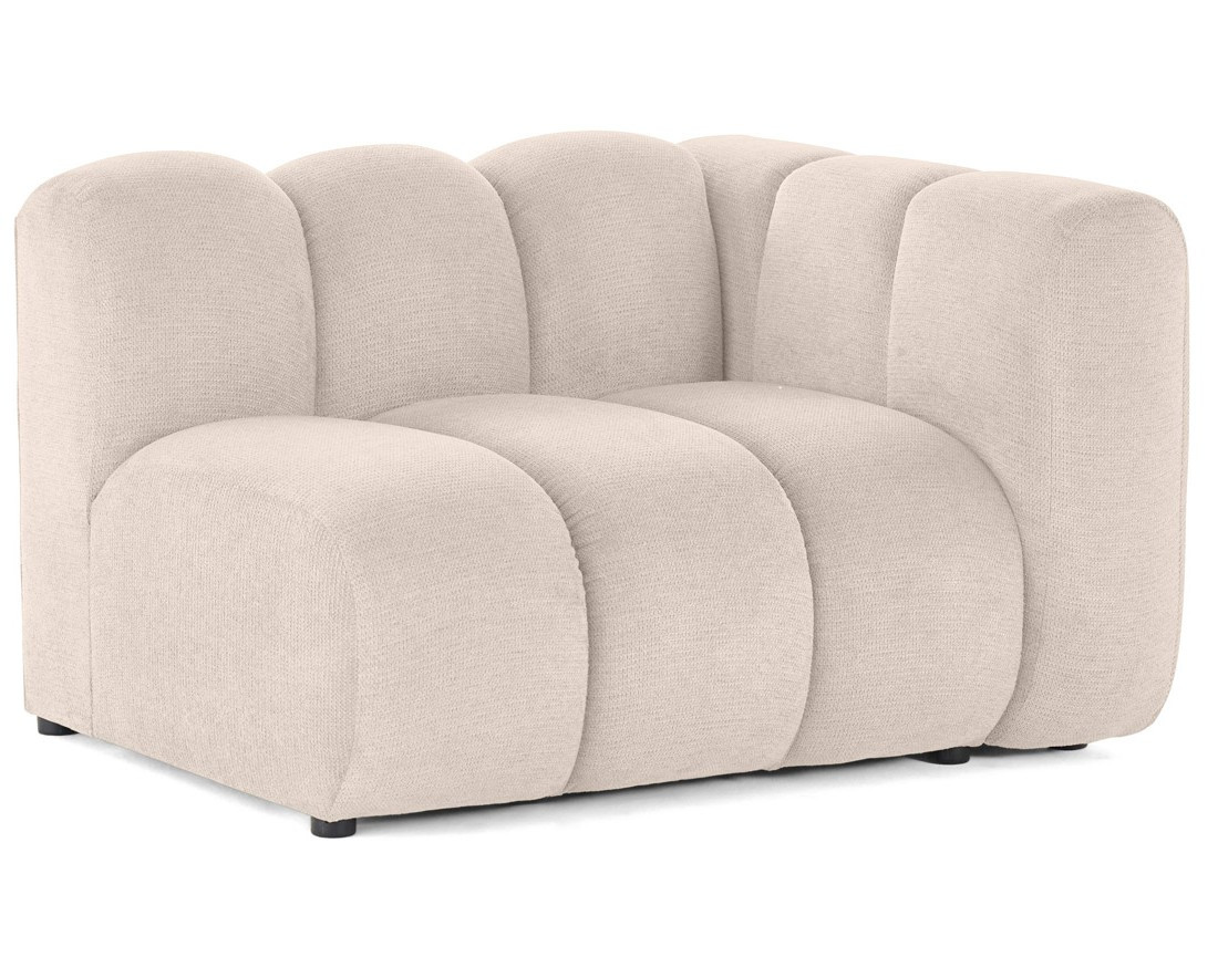 Module d'assise droit en tissu texturé Debbie