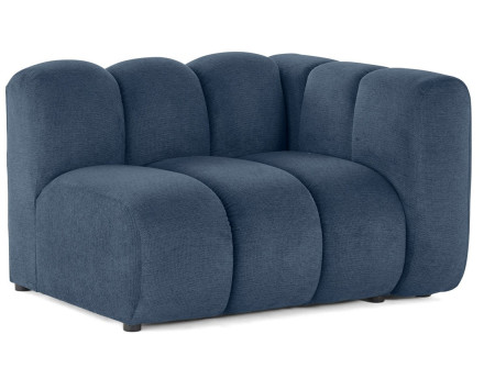 Module d'assise droit en tissu texturé Debbie