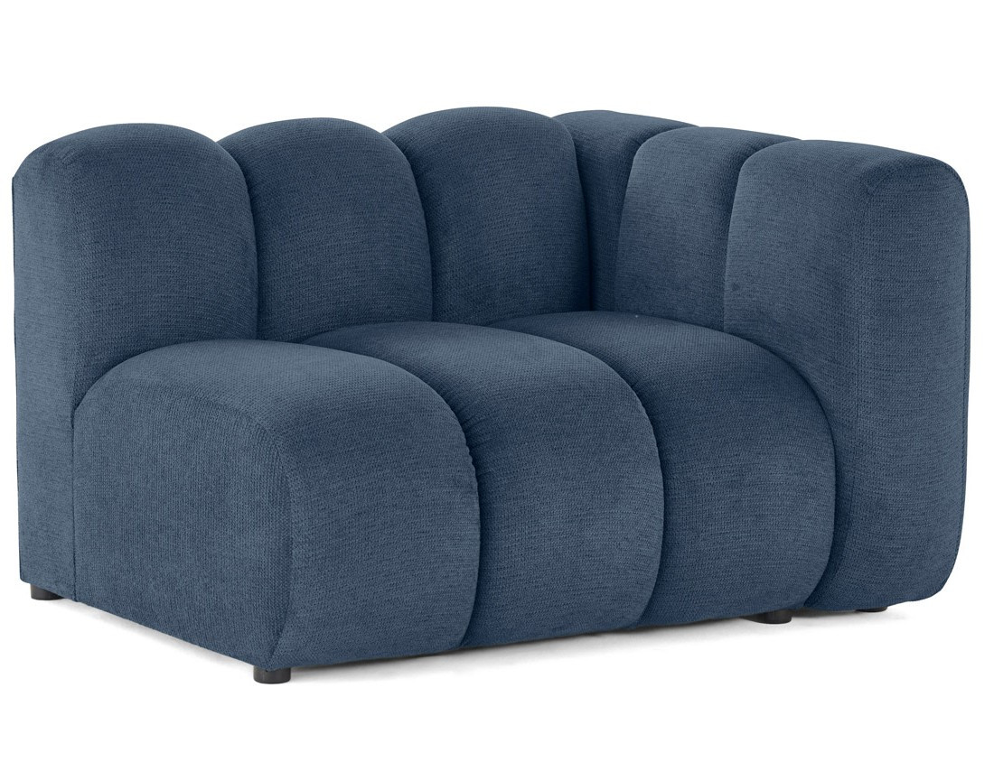 Module d'assise droit en tissu texturé Debbie