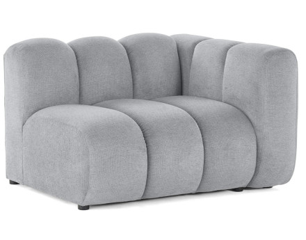 Module d'assise droit en tissu texturé Debbie