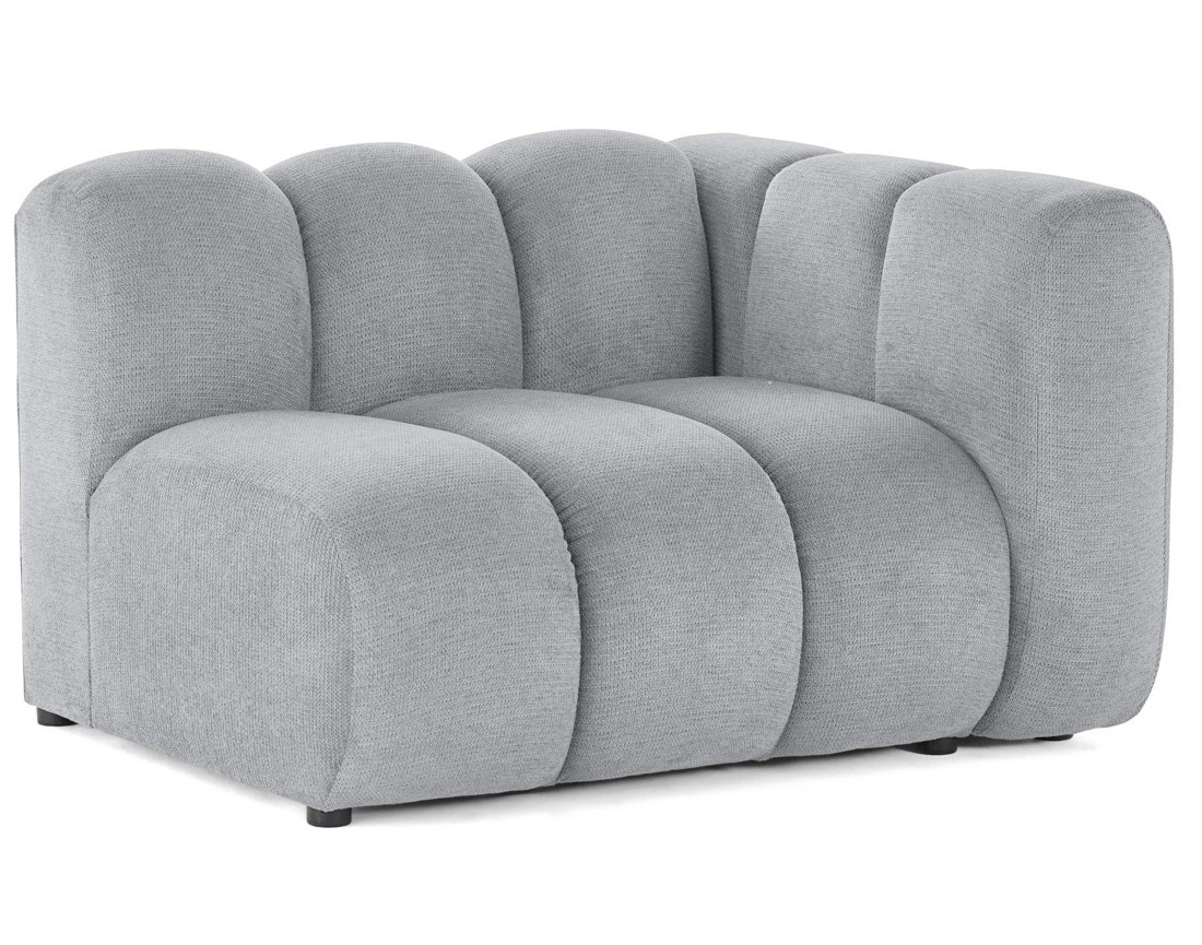 Module d'assise droit en tissu texturé Debbie