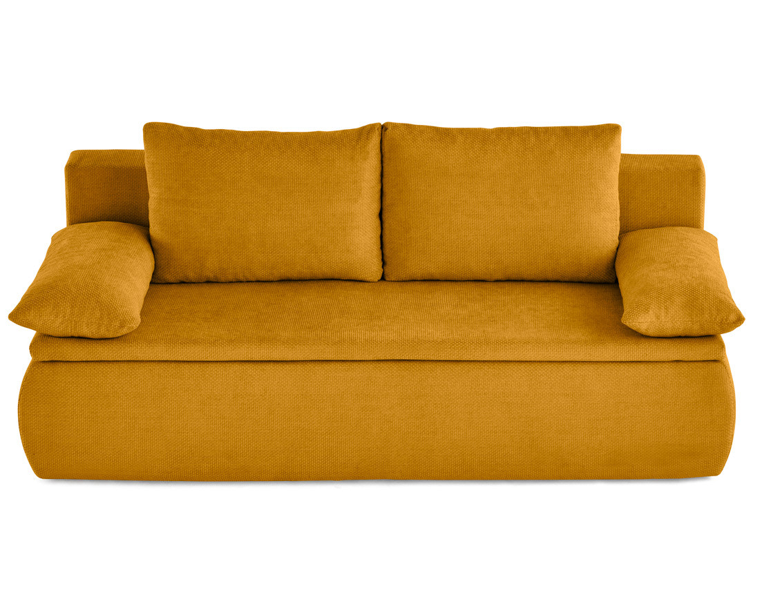 Canapé 3 places convertible avec coffre en velours texturé Kurt