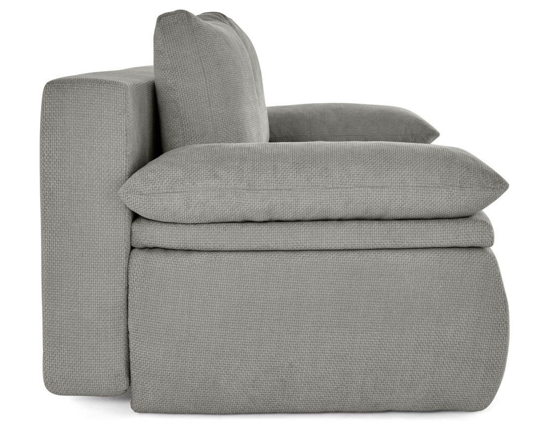 Canapé 3 places convertible avec coffre en velours texturé Kurt