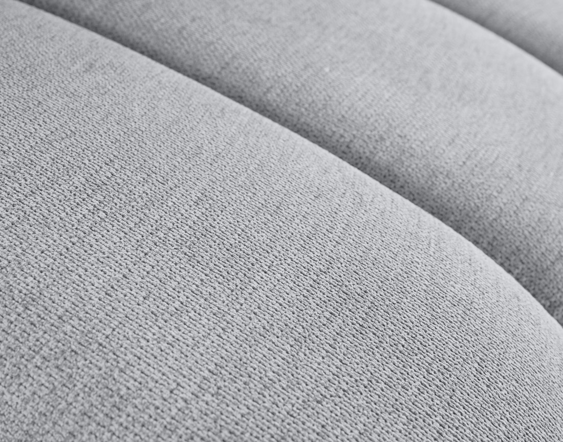 Canapé modulable d'angle droit 4 places avec accoudoir en tissu texturé Debbie