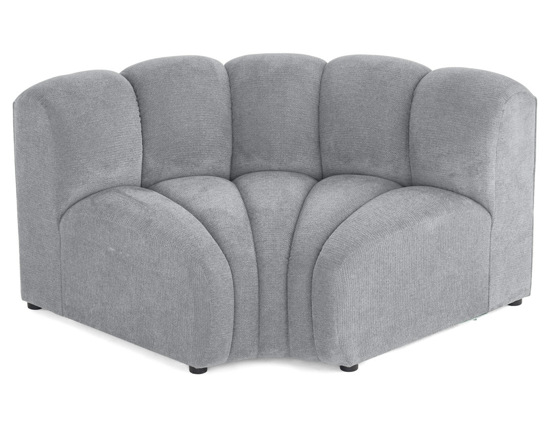 Module d'angle réversible en tissu texturé Debbie
