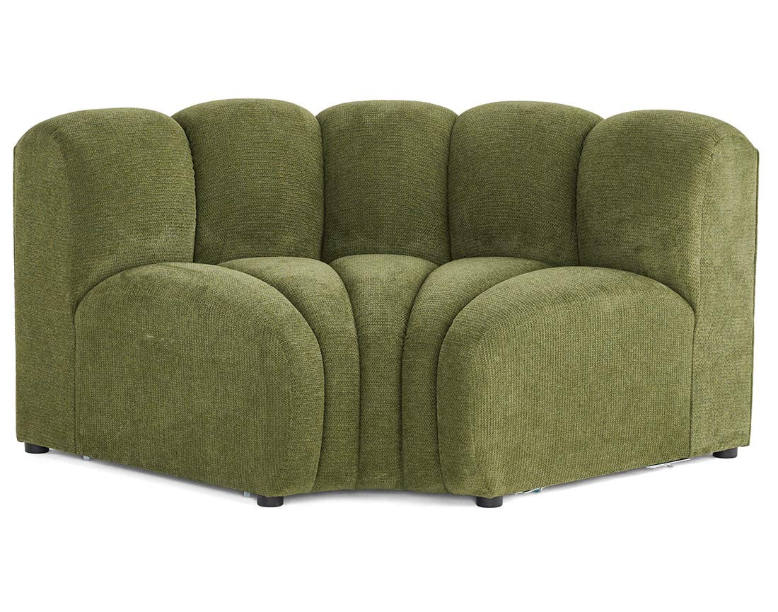 Module d'angle réversible en tissu texturé Debbie