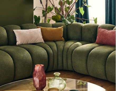 Module d'angle réversible en tissu texturé Debbie