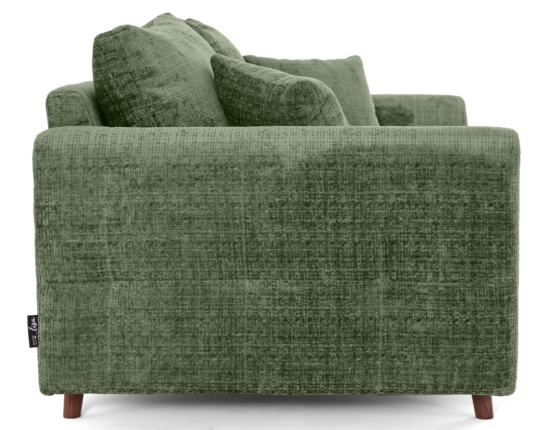 Canapé droit 2 places en velours texturé Rune