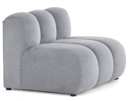 Module d'assise sans accoudoirs en tissu texturé Debbie