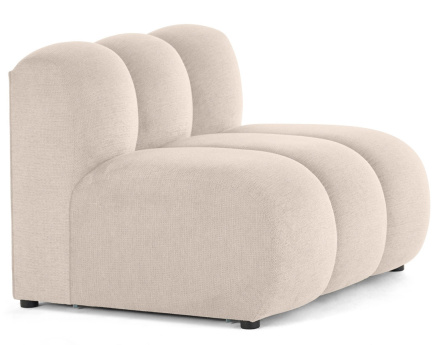 Module d'assise sans accoudoirs en tissu texturé Debbie