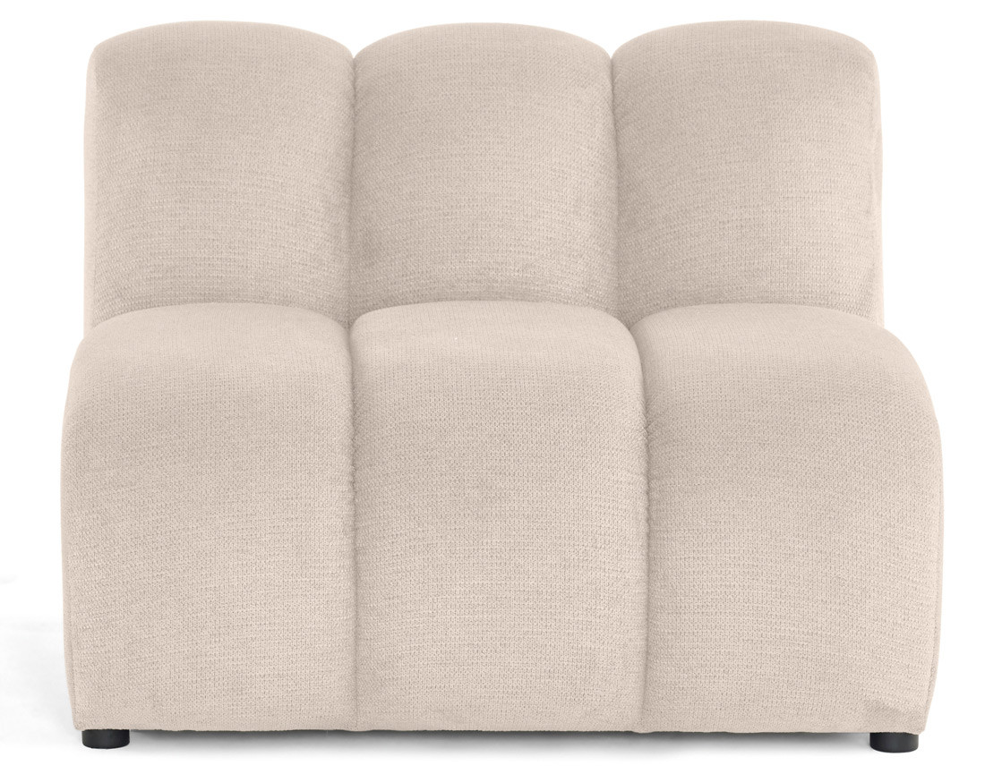 Module d'assise sans accoudoirs en tissu texturé Debbie