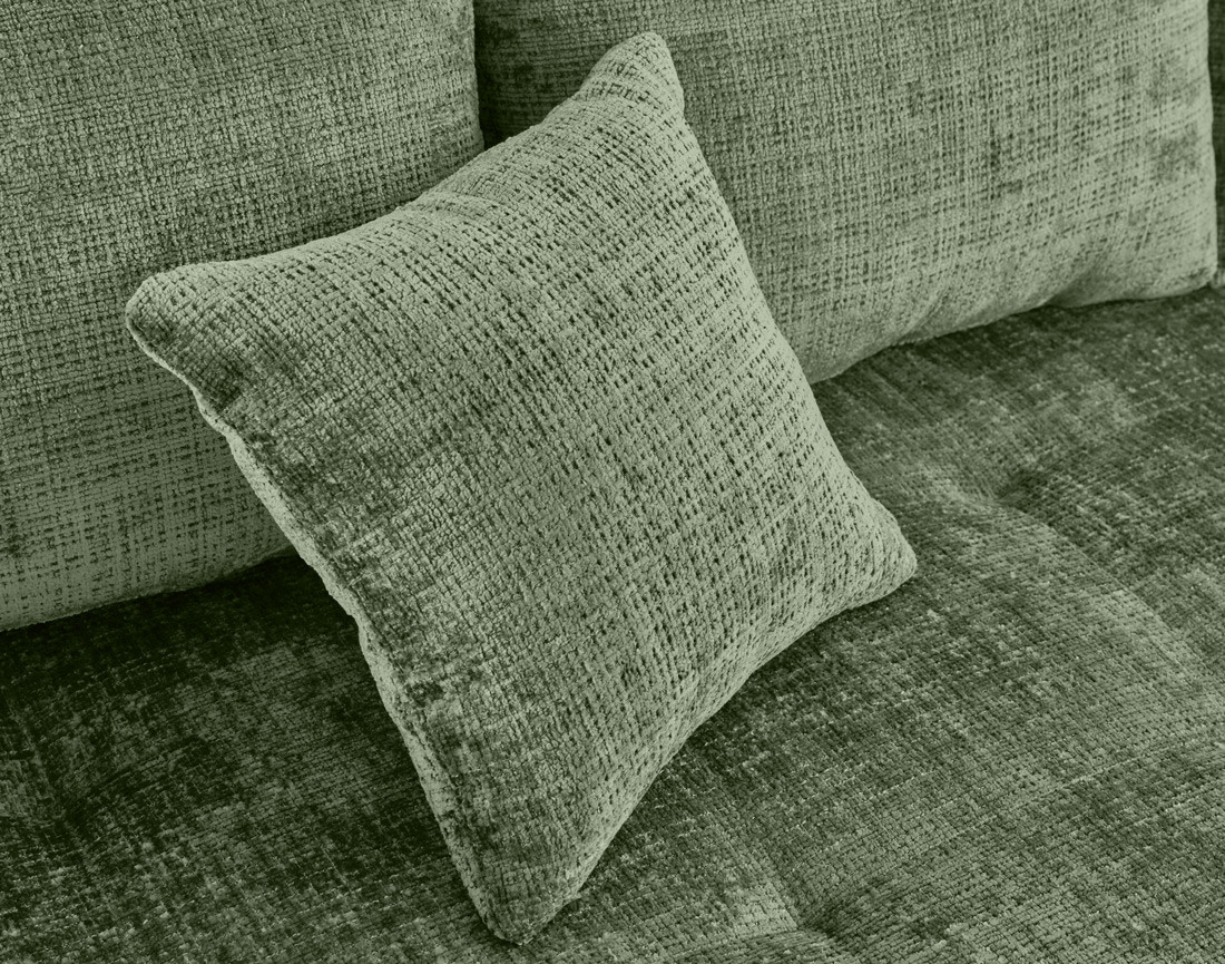 Canapé d'angle gauche 4 places en velours texturé Rune