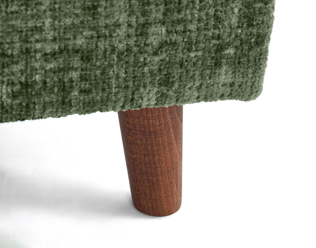 Canapé d'angle gauche 4 places en velours texturé Rune