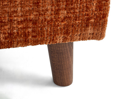 Canapé d'angle gauche 4 places en velours texturé Rune