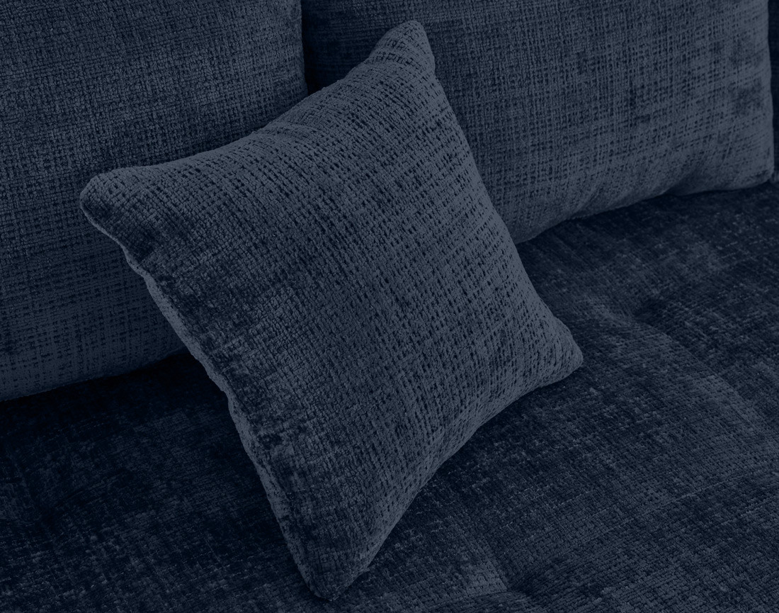 Canapé d'angle gauche 4 places en velours texturé Rune