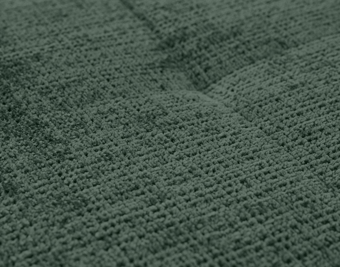 Canapé panoramique d'angle gauche 7 places en velours texturé Rune