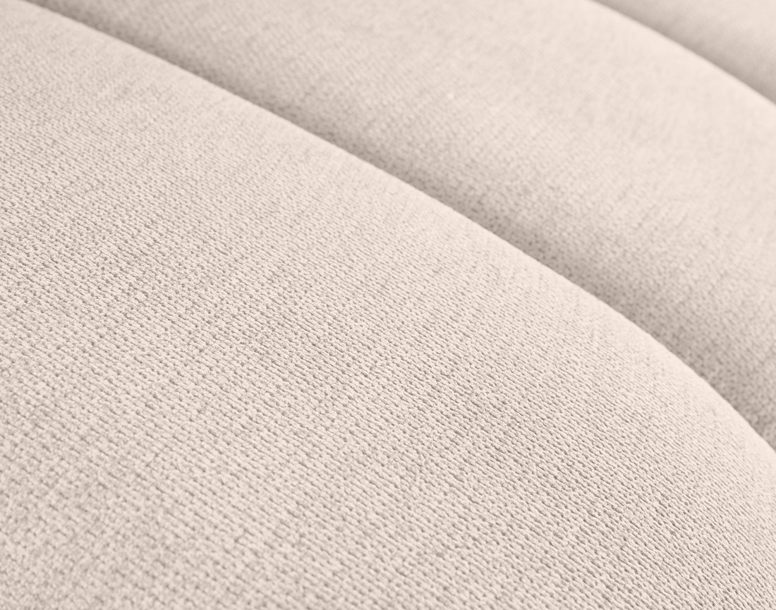 Canapé modulable panoramique d'angle droit 7 places en tissu texturé Debbie