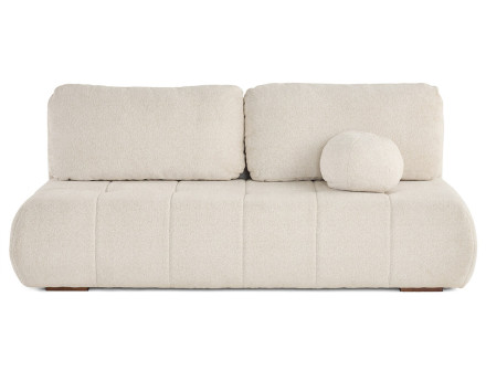 Canapé droit 3 places convertible avec coffre en tissu texturé Bowie