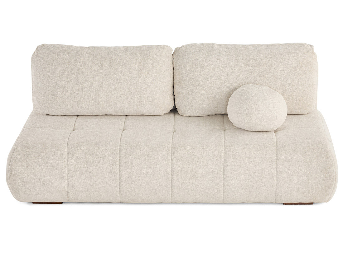 Canapé droit 3 places convertible avec coffre en tissu texturé Bowie