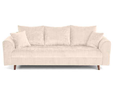 Canapé droit 3 places en velours texturé Rune