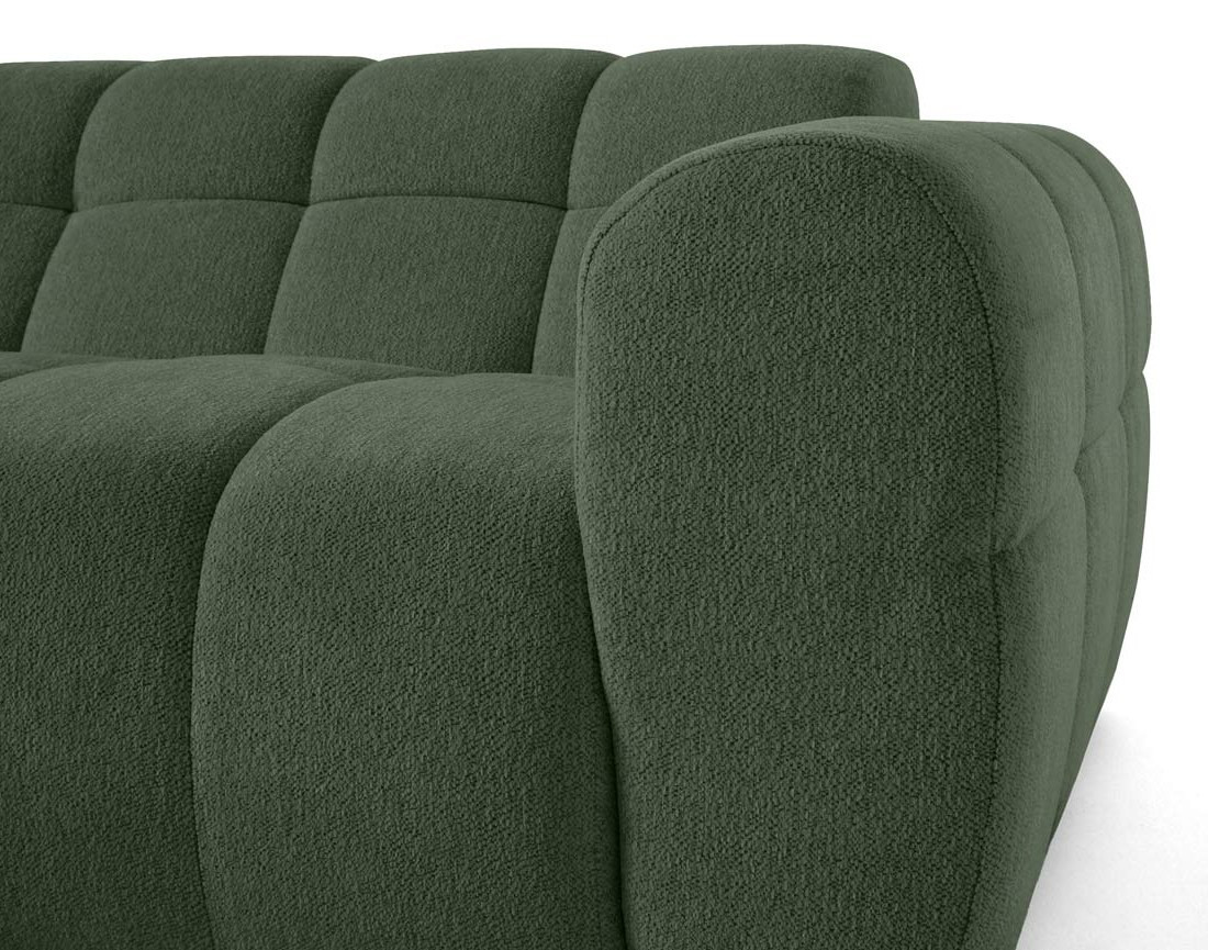 Canapé d'angle gauche 4 places en tissu texturé