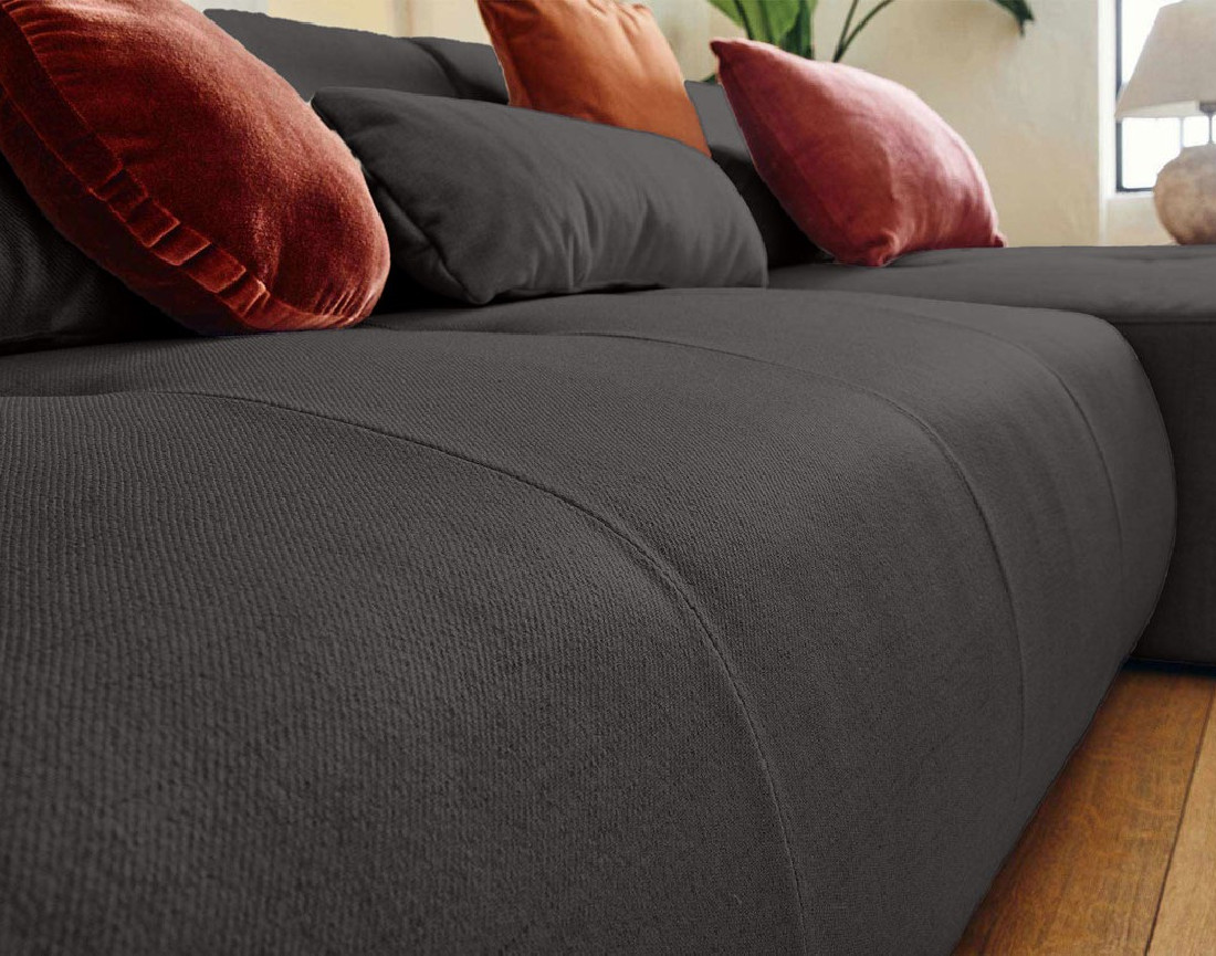 Canapé modulable d'angle droit 5 places - en tissu - Onyx