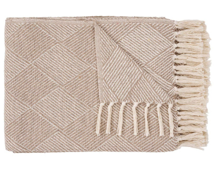 Plaid 130x180 cm motif géométrique en coton Lolita