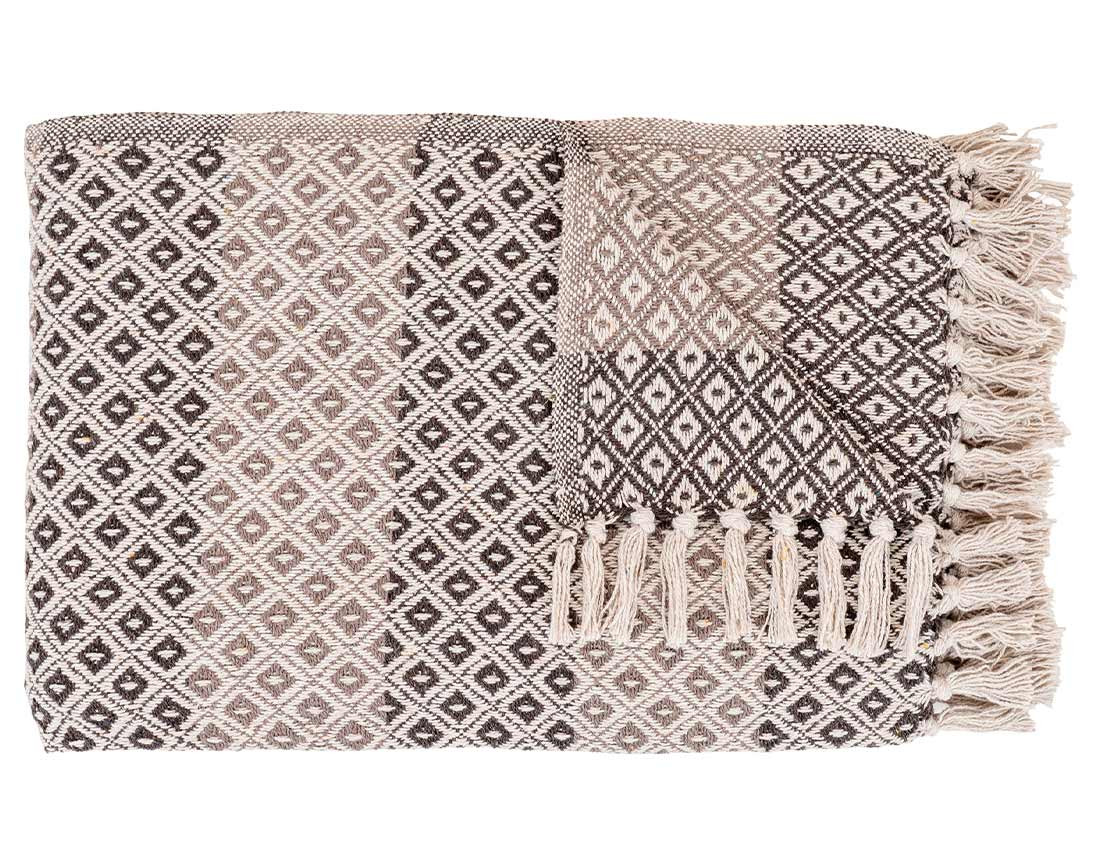 Plaid 130x180 cm en coton recyclé Martina