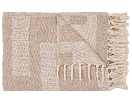 Plaid 130x180 cm motif abstrait en coton Noelia