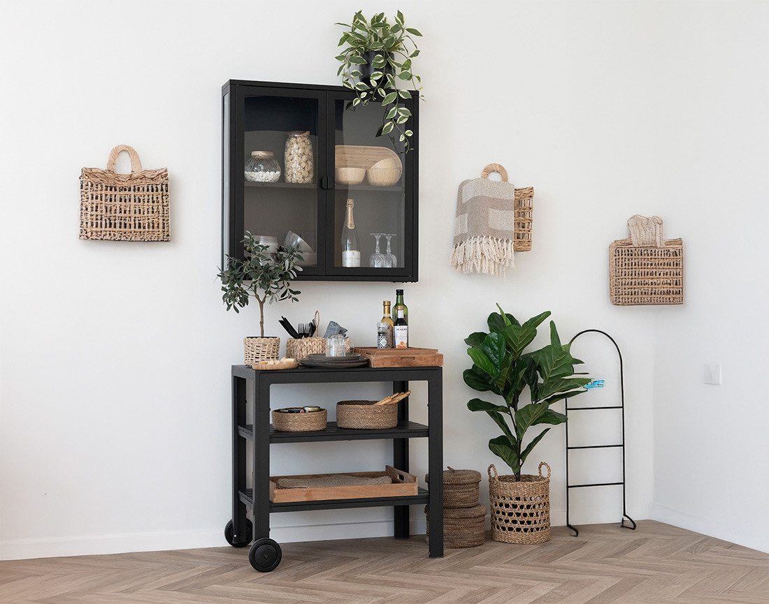 Plaid 130x180 cm motif abstrait en coton Noelia