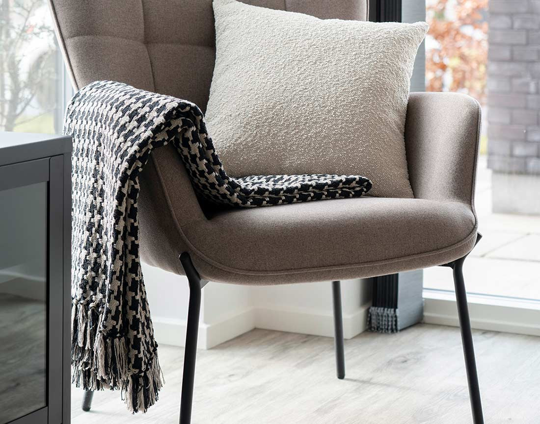 Plaid 130x180 cm en coton recyclé Eden