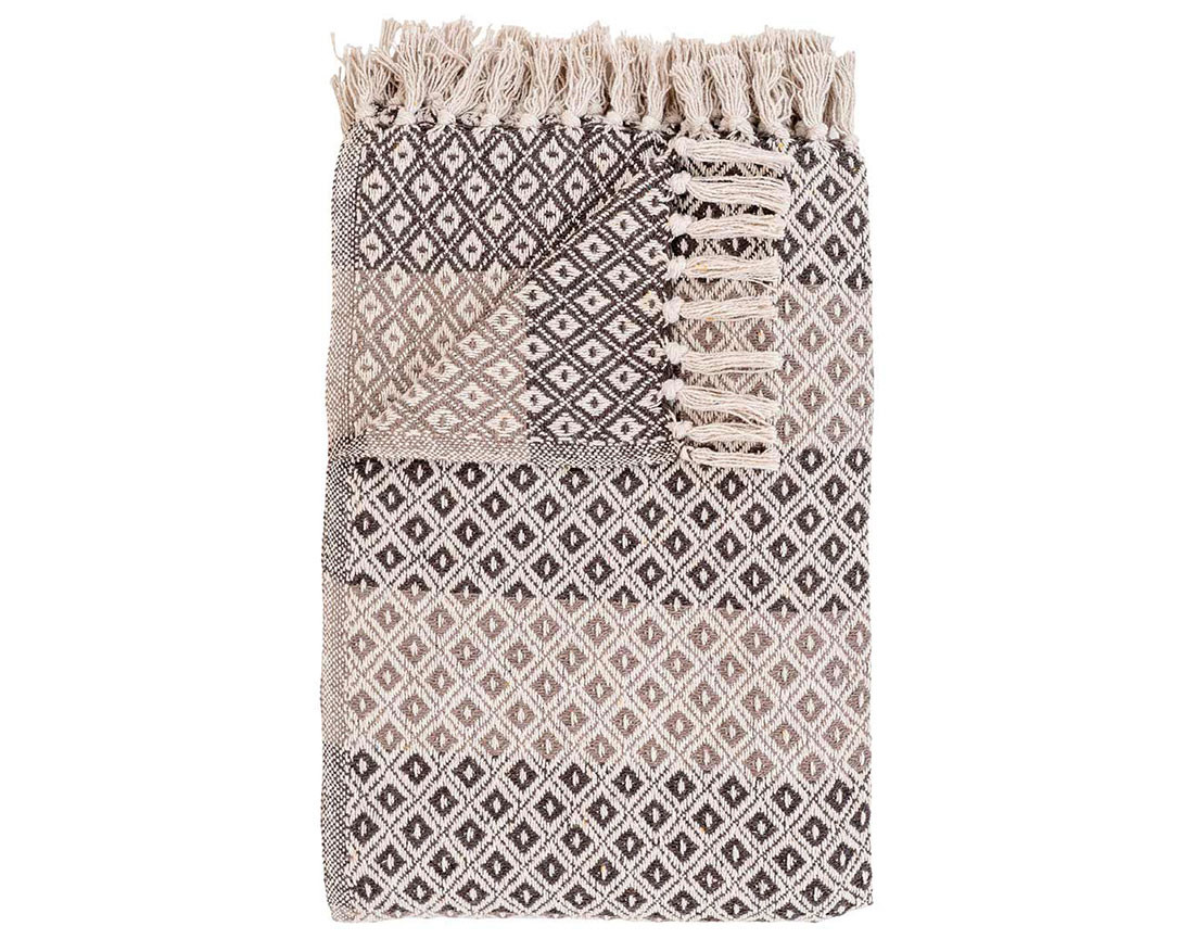 Plaid 130x180 cm en coton recyclé Martina