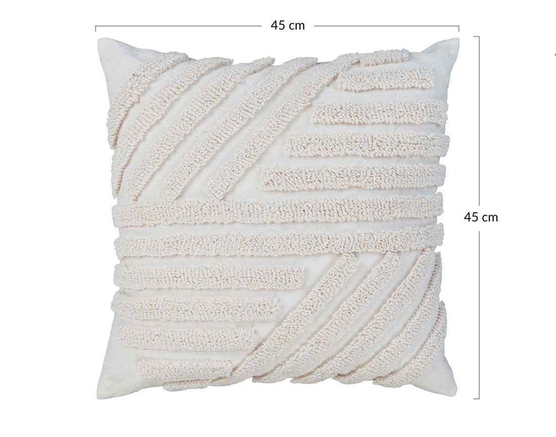 Coussin polyester et coton 45x45 cm Emilia