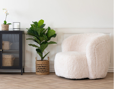 Fauteuil en fausse fourrure Maeto