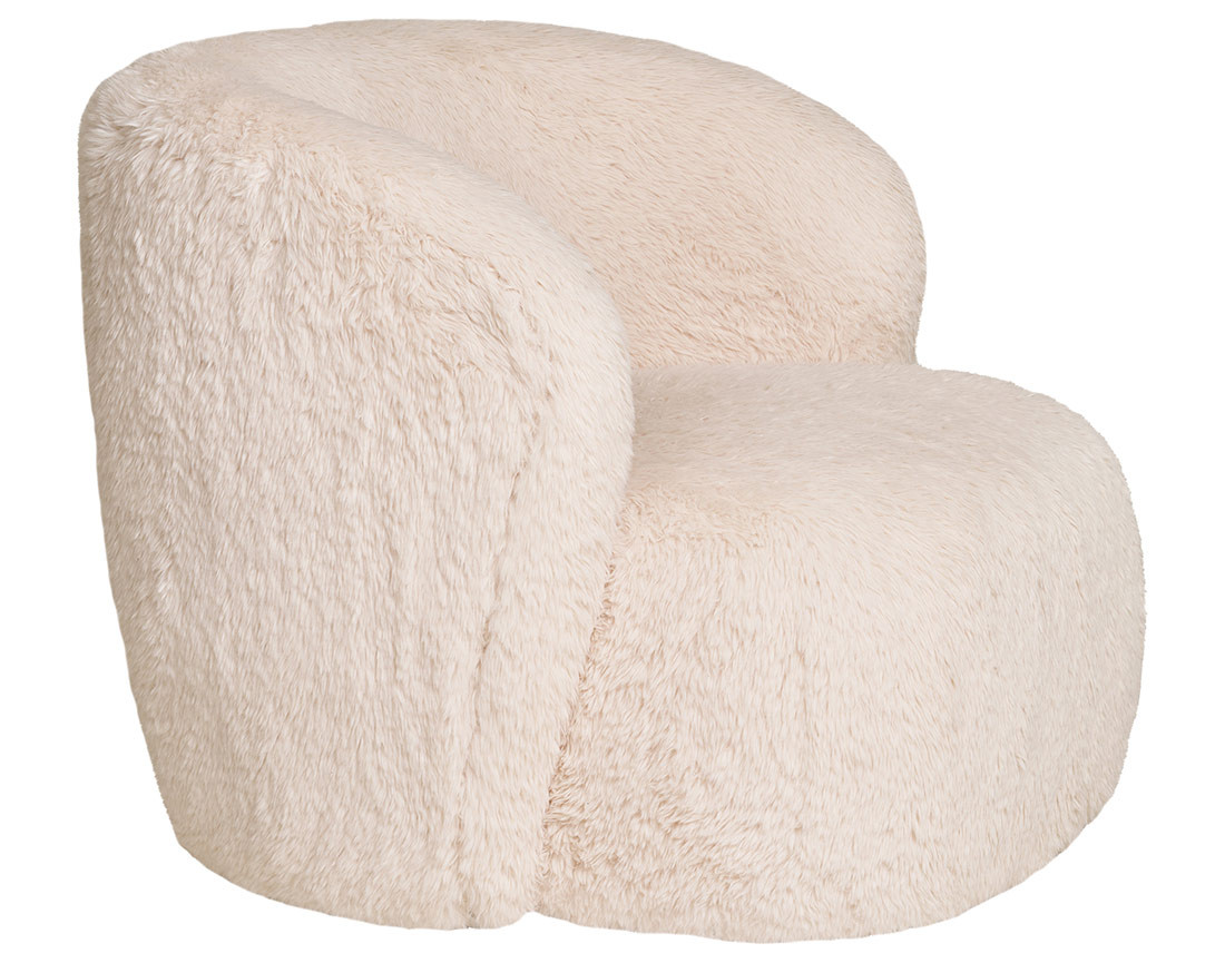 Fauteuil en fausse fourrure Maeto