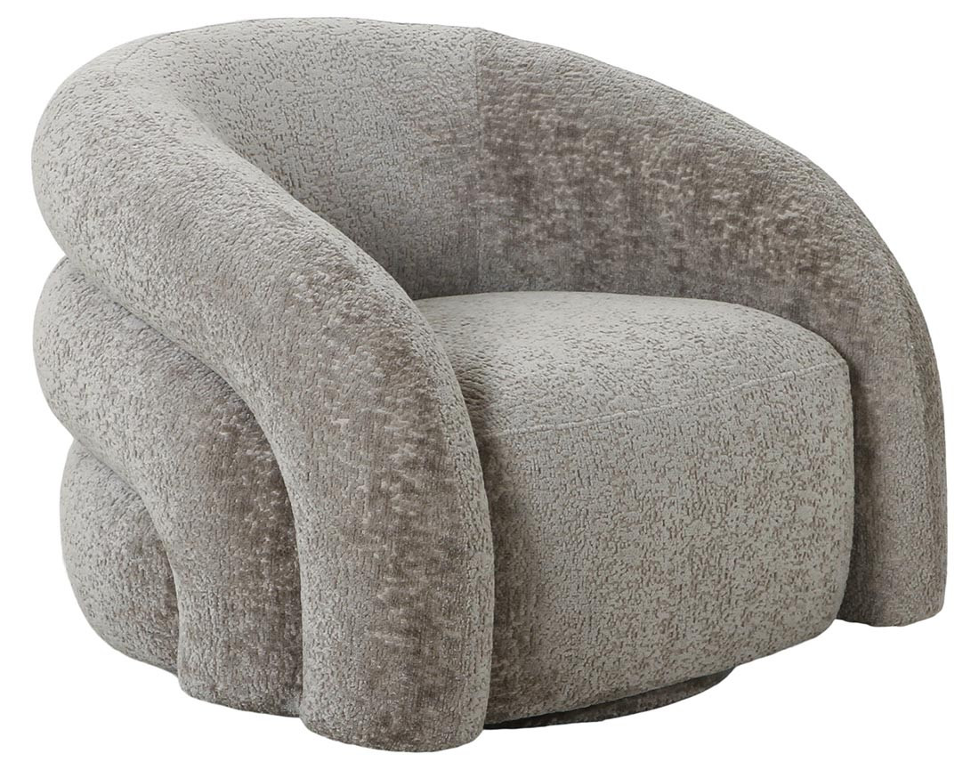 Fauteuil pivotant en tissu texturé Nicolo