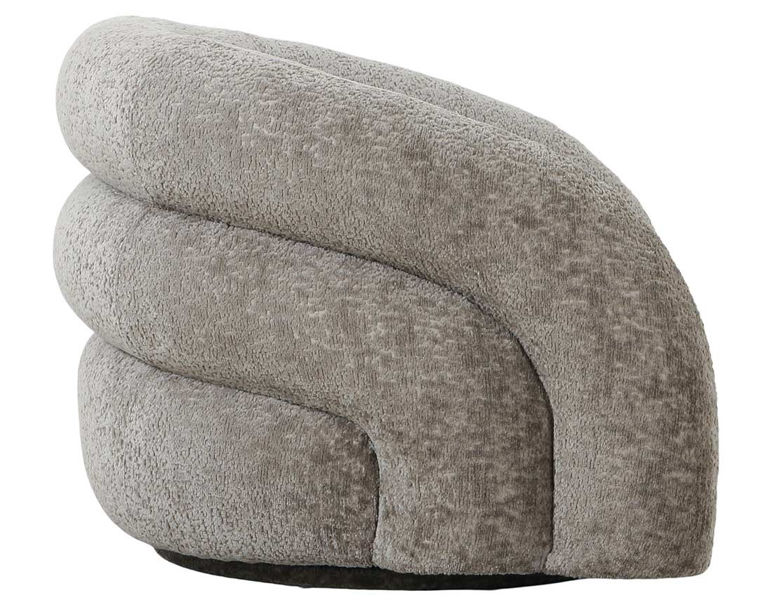 Fauteuil pivotant en tissu texturé Nicolo