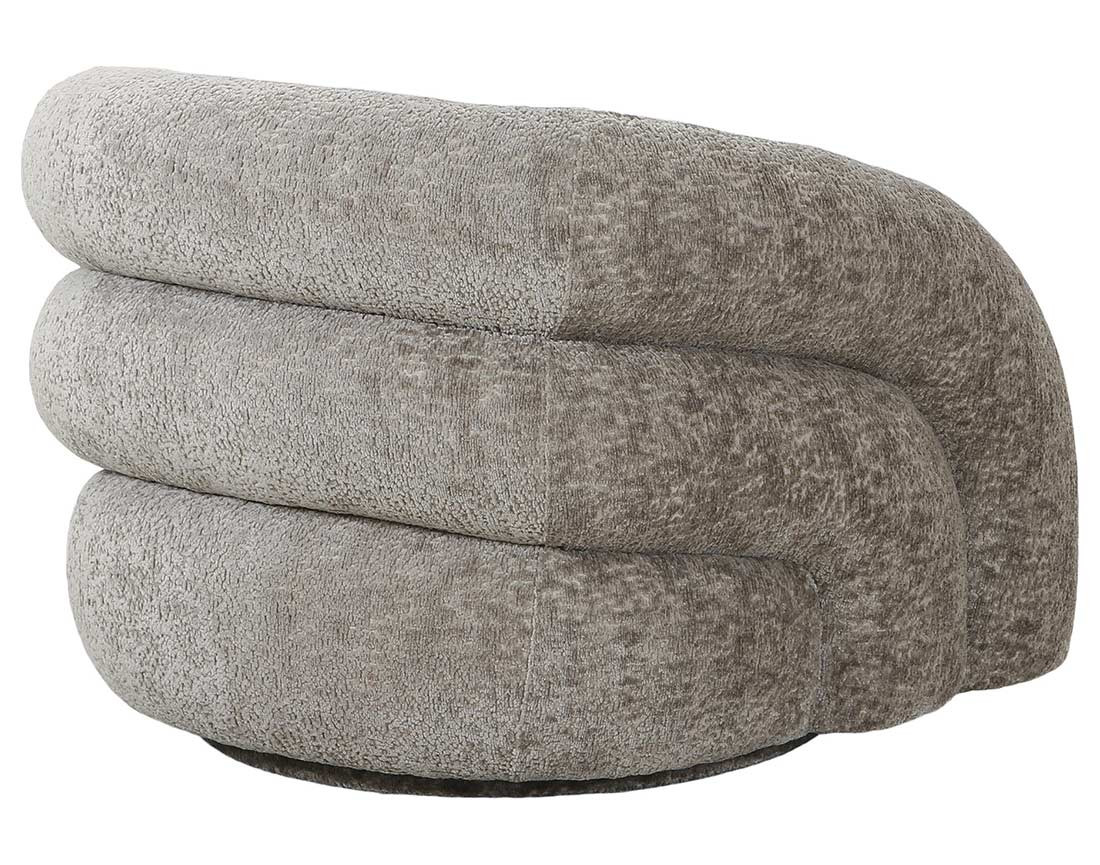 Fauteuil pivotant en tissu texturé Nicolo