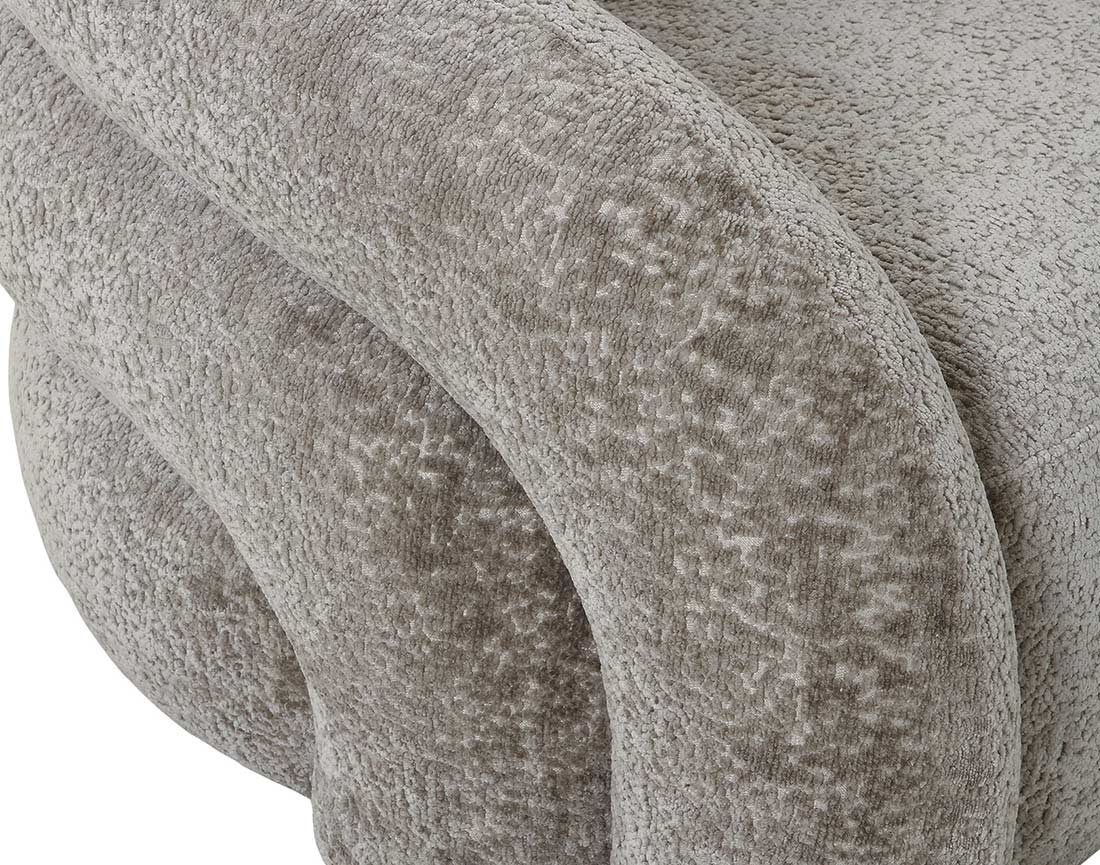 Fauteuil pivotant en tissu texturé Nicolo