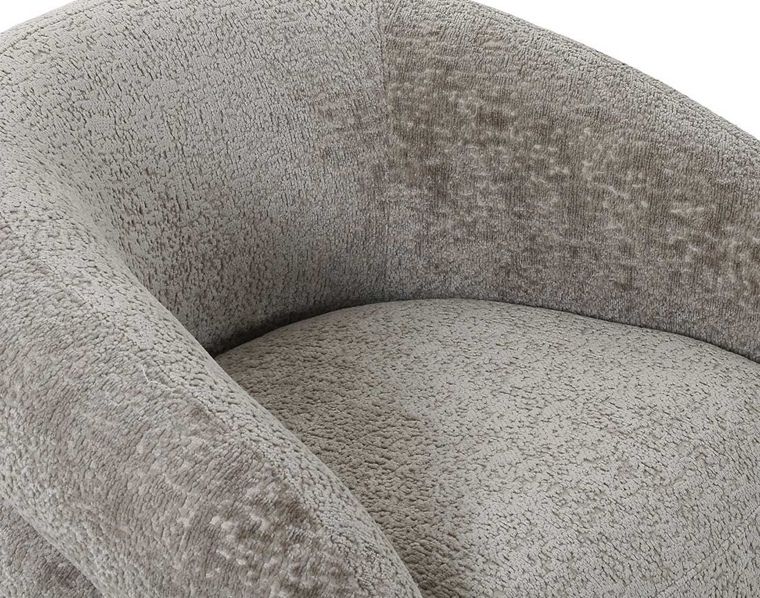 Fauteuil pivotant en tissu texturé Nicolo