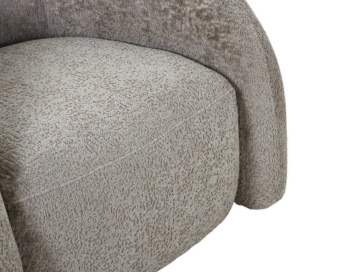 Fauteuil pivotant en tissu texturé Nicolo