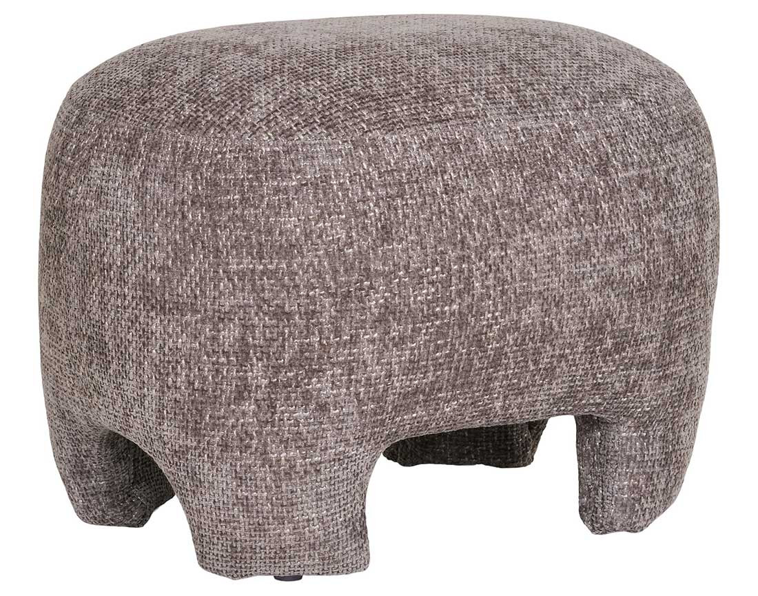 Pouf en tissu texturé Olbia