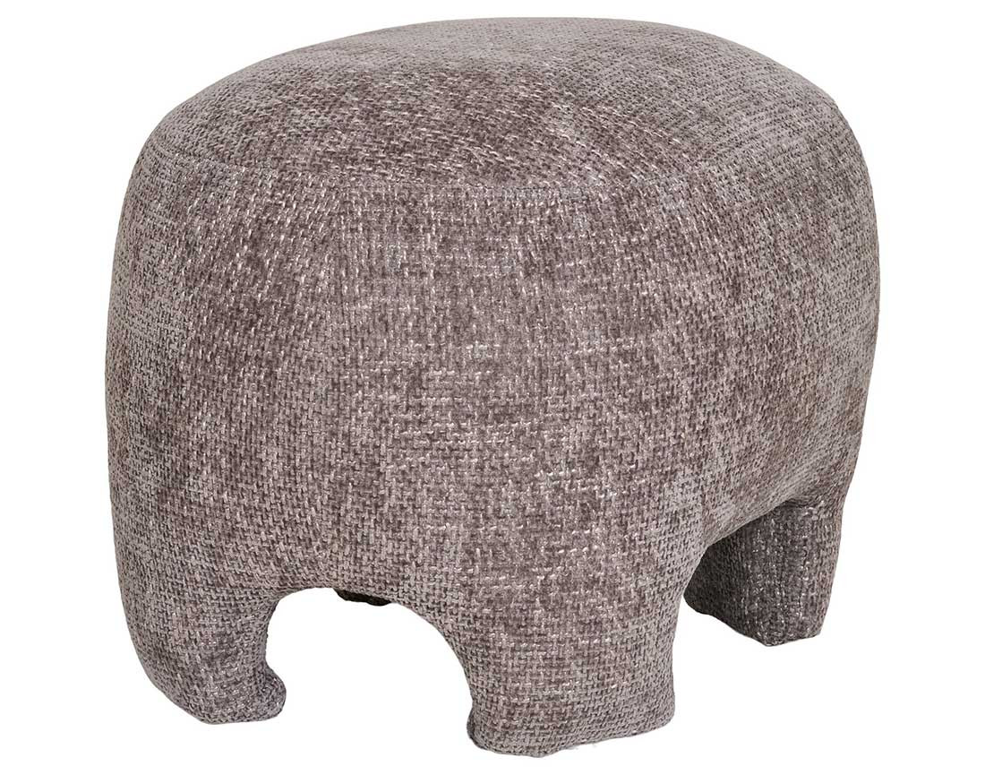 Pouf en tissu texturé Olbia