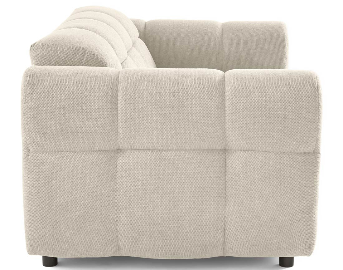 Canapé droit 2 places en tissu texturé Ray