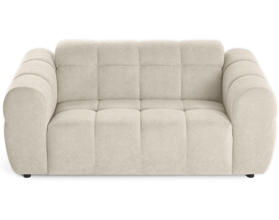 Canapé droit 2 places en tissu texturé Ray