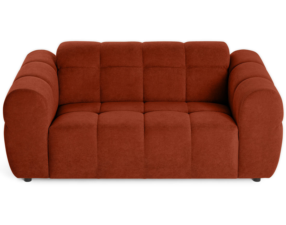 Canapé droit 2 places en tissu texturé Ray