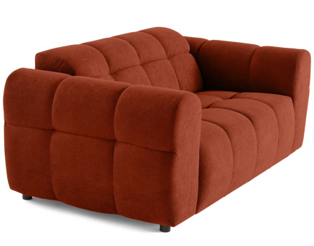 Canapé droit 2 places en tissu texturé Ray