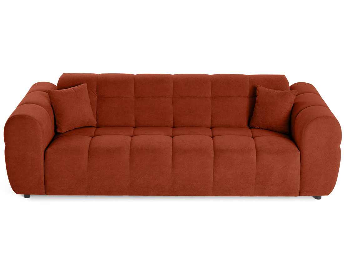 Canapé droit 3 places en tissu texturé Ray