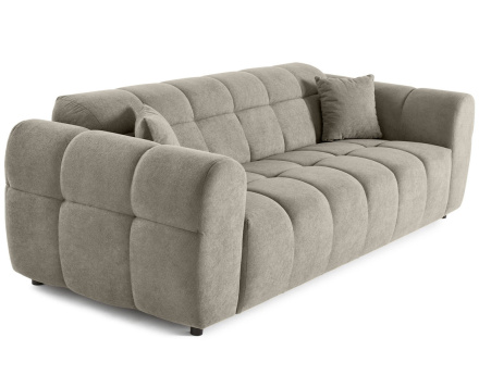 Canapé droit 3 places en tissu texturé Ray